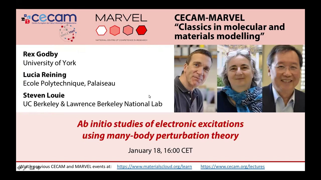 Thumbnail of CECAM-MARVEL Classics in molecular and materials modeling