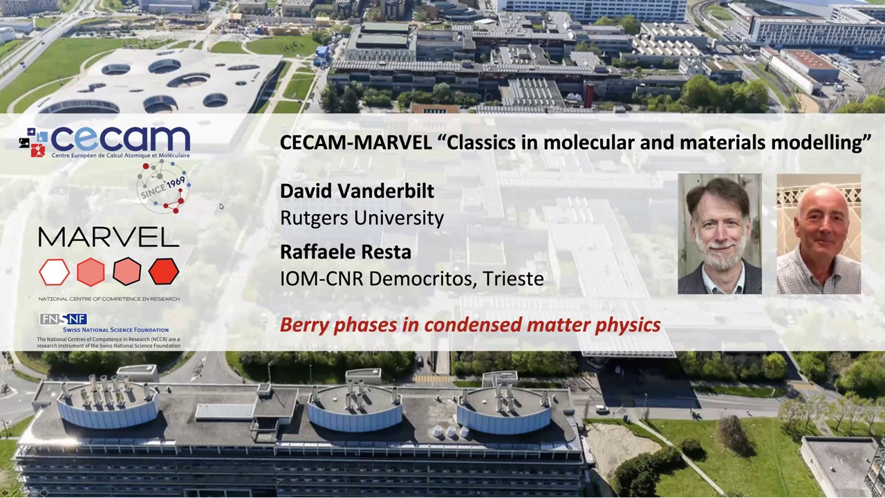 Thumbnail of Berry phases in condensed matter physics - D. Vanderbilt, R. Resta