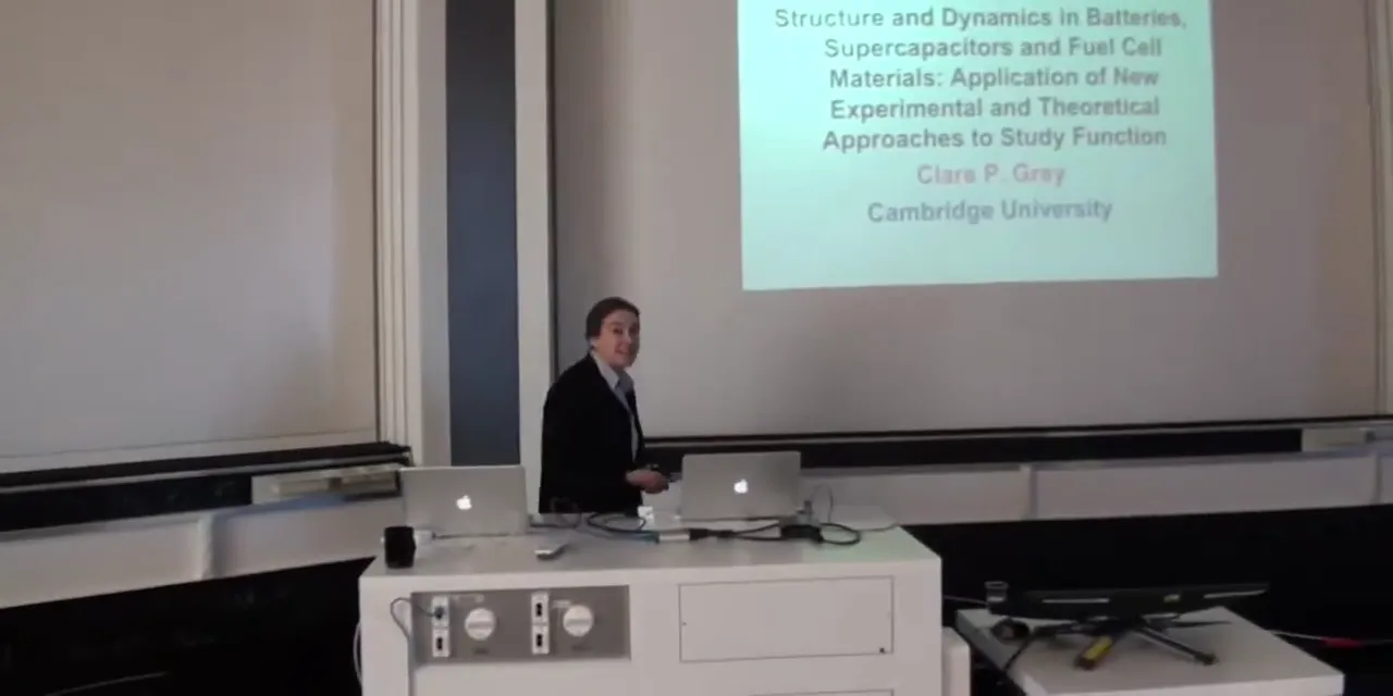 Thumbnail of Clare Grey: Structure and Dynamics in Batteries, Supercapacitors and Fuel Cell Materials