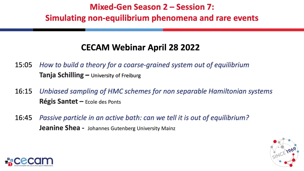 Thumbnail of Session 7: Simulating non-equilibrium phenomena and rare events