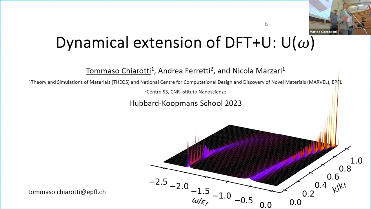 Thumbnail of 3.3 Dynamical extension of DFT+U: U(w)