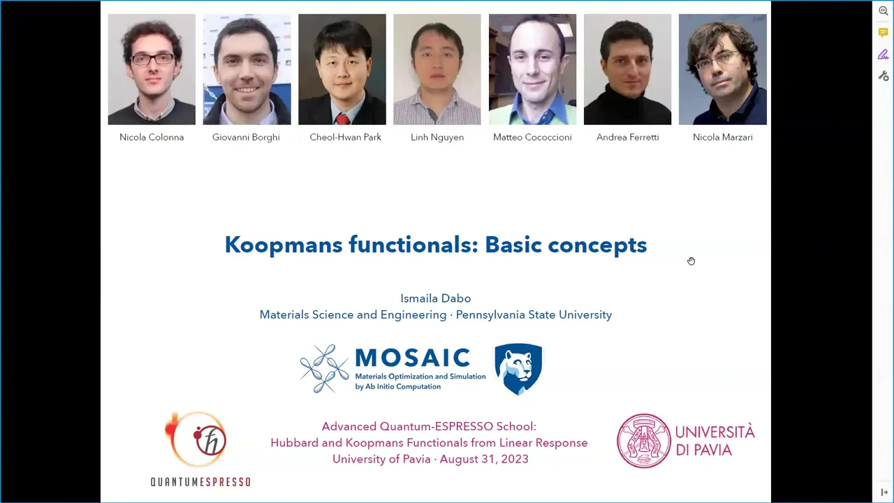 Thumbnail of 4.1 Koopmans functionals: Basic concepts