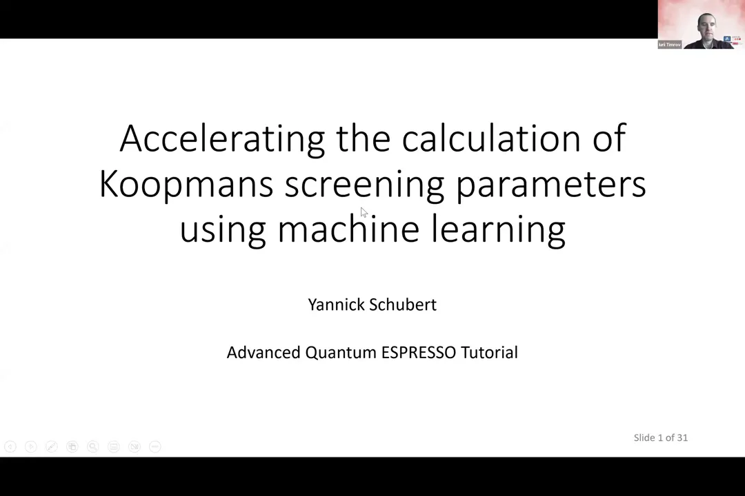 Thumbnail of Accelerating the calculation of Koopmans screening parameters using ML - Schubert