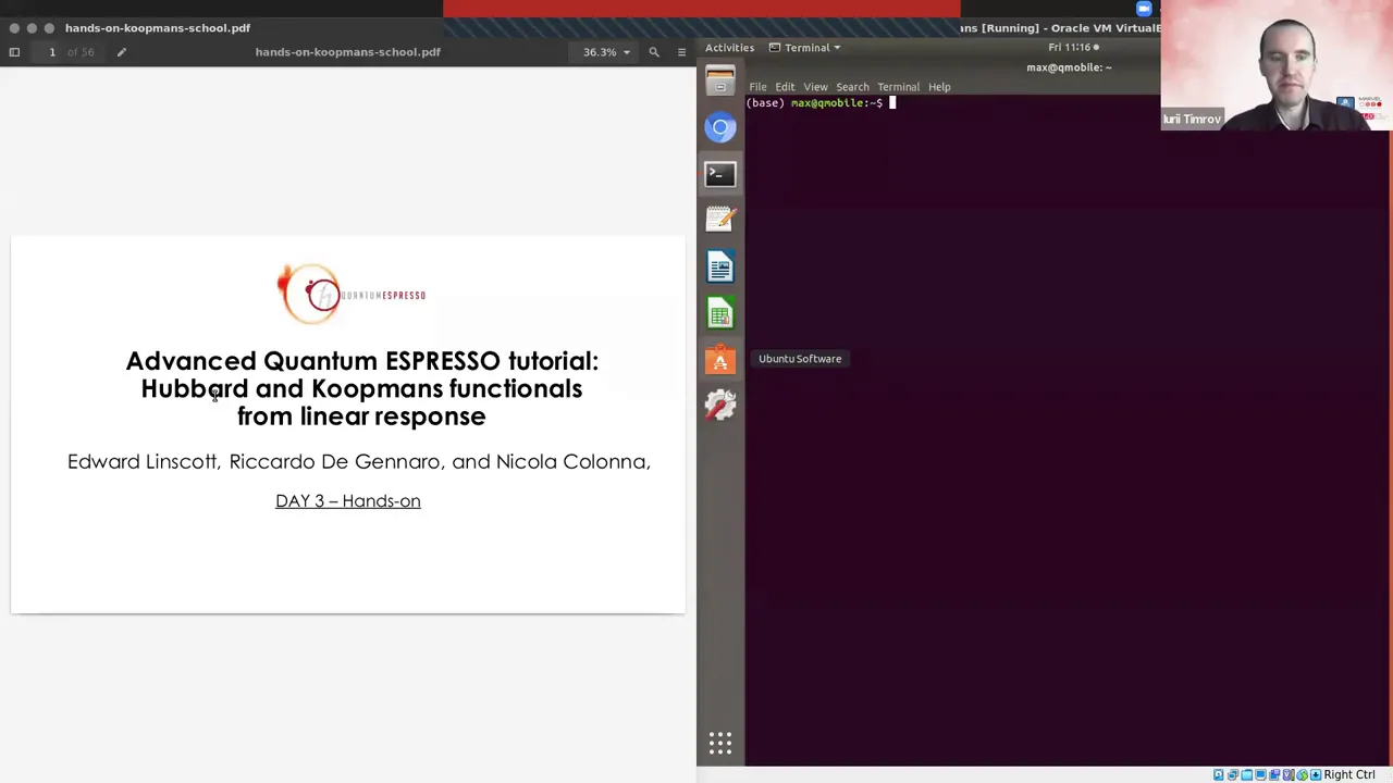 Thumbnail of Hands-on: Spectral properties of finite and extended systems