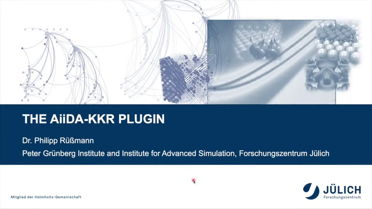 Thumbnail of The aiida-kkr plugin - Philipp Rüßmann