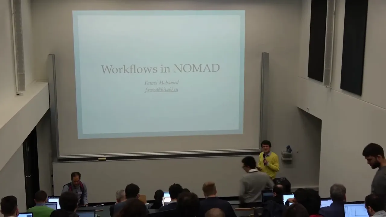 Thumbnail of Workflows in NOMAD - Fawzi Mohamed