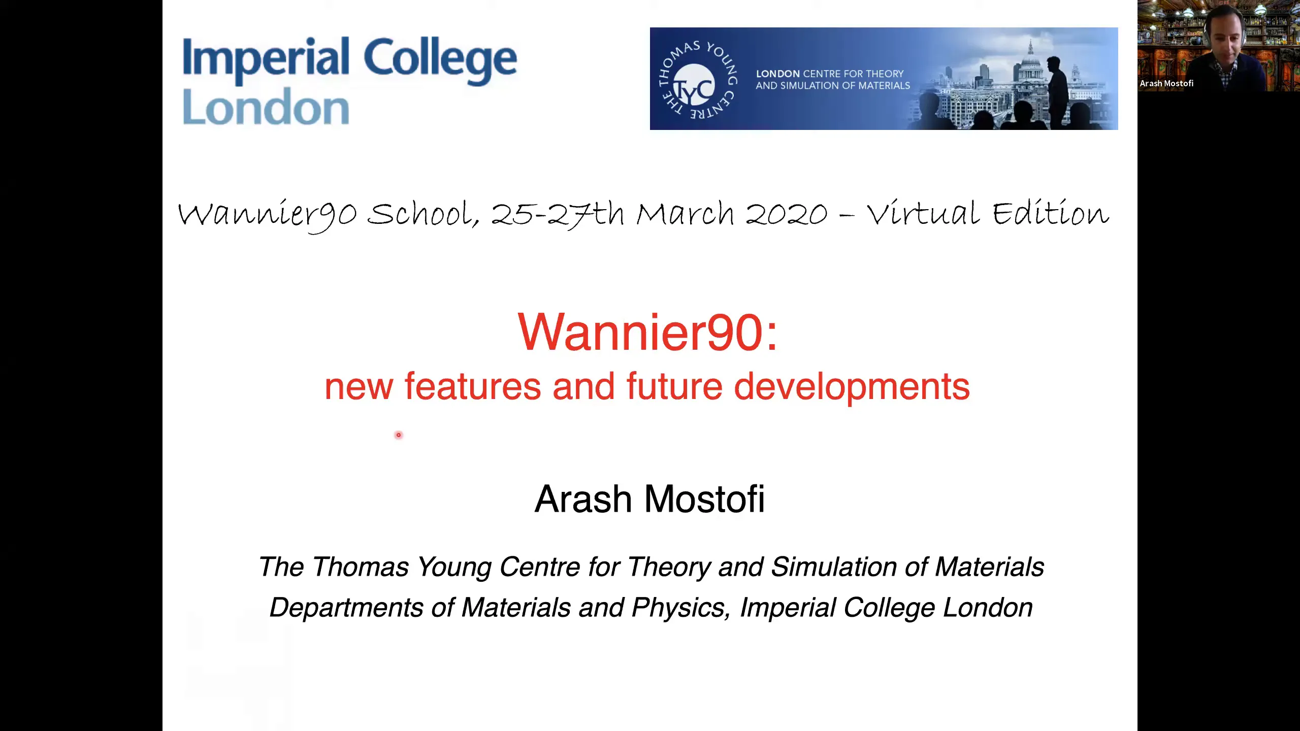 Thumbnail of Introduction to the new features of Wannier90 3.0 - Arash Mostofi