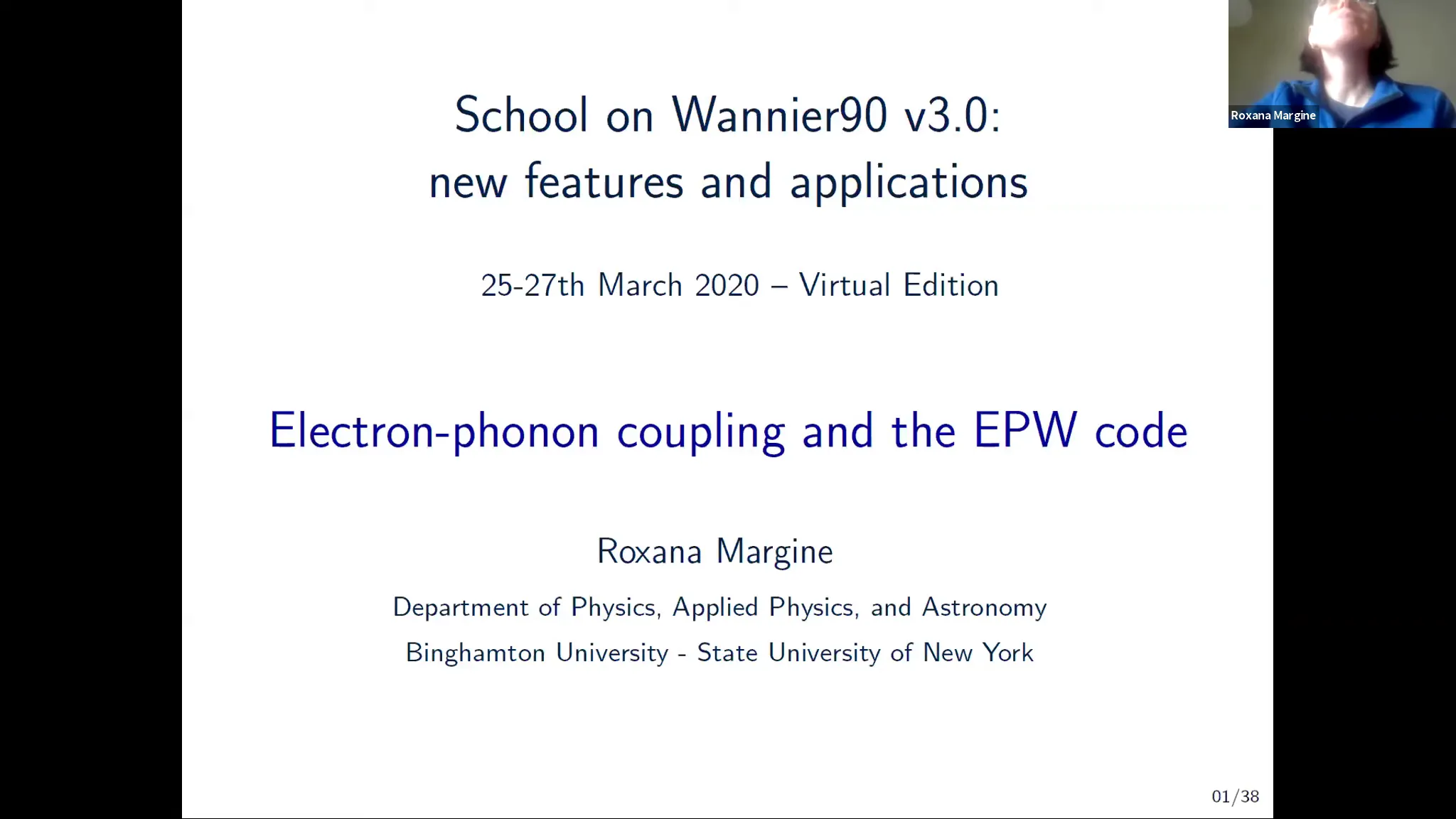 Thumbnail of Electron-phonon coupling and the EPW code - Roxana Margine