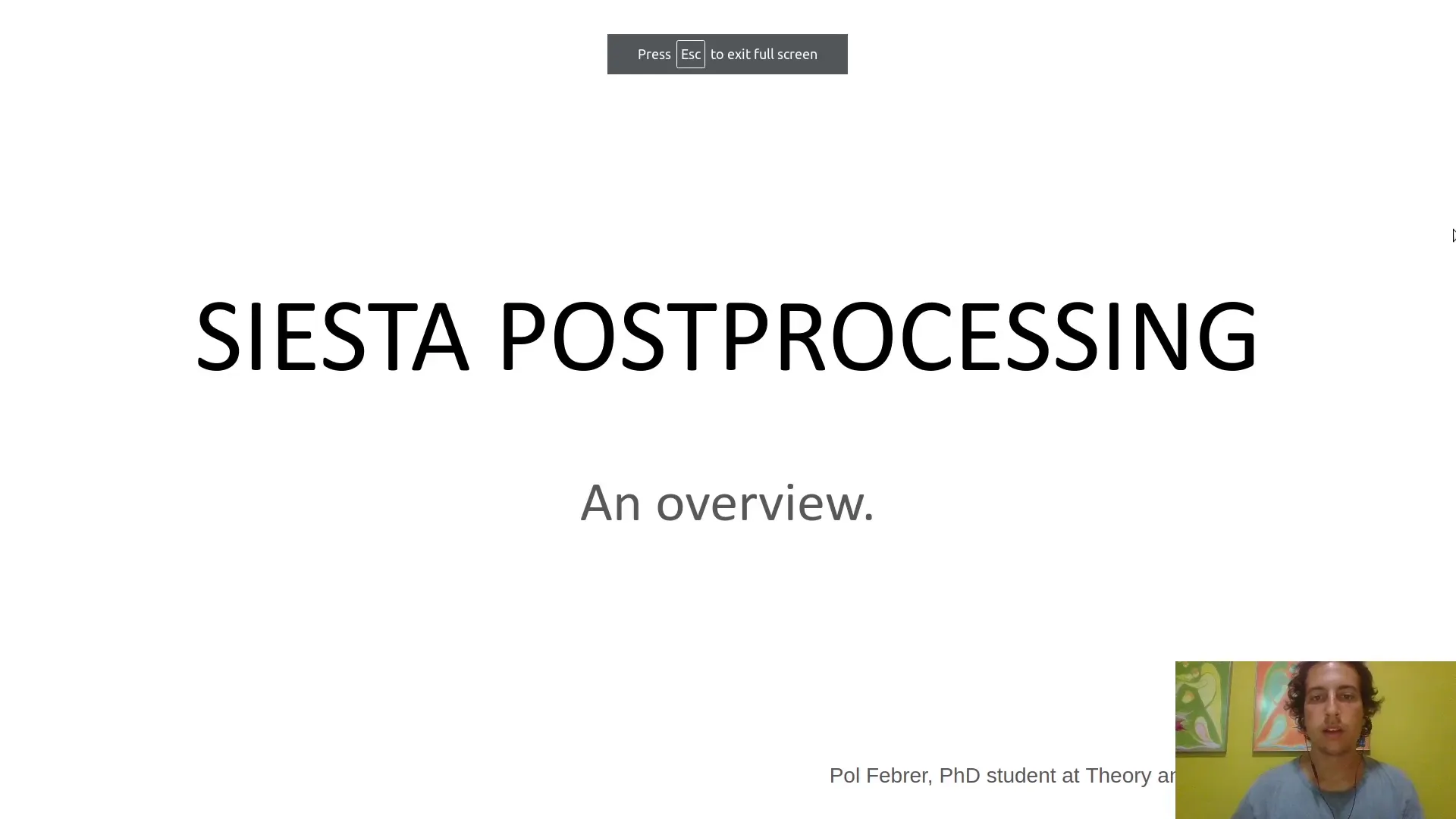 Thumbnail of SIESTA postprocessing: an overview