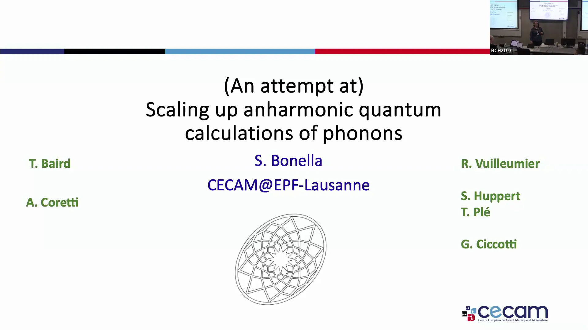 Thumbnail of Sara Bonella - Scaling up anharmonic (quantum) calculations of phonons