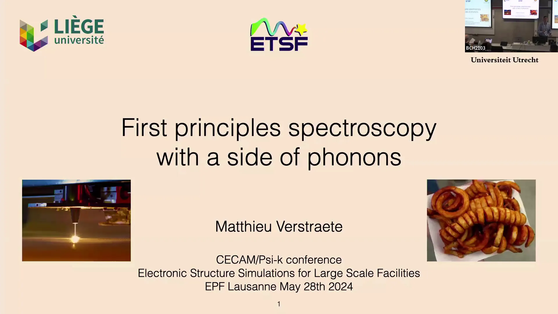 Thumbnail of Matthieu Verstraete - First principles spectroscopy with a side of phonons