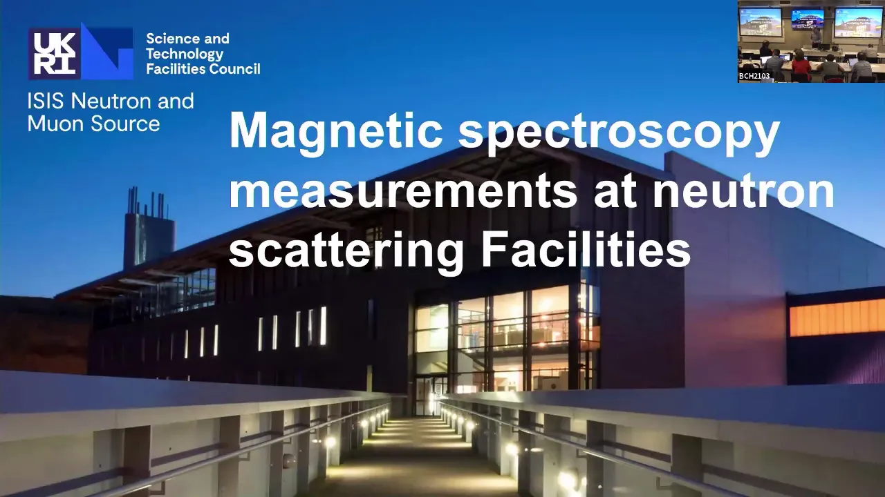 Thumbnail of Magnetic spectroscopy measurements at neutron scattering facilities