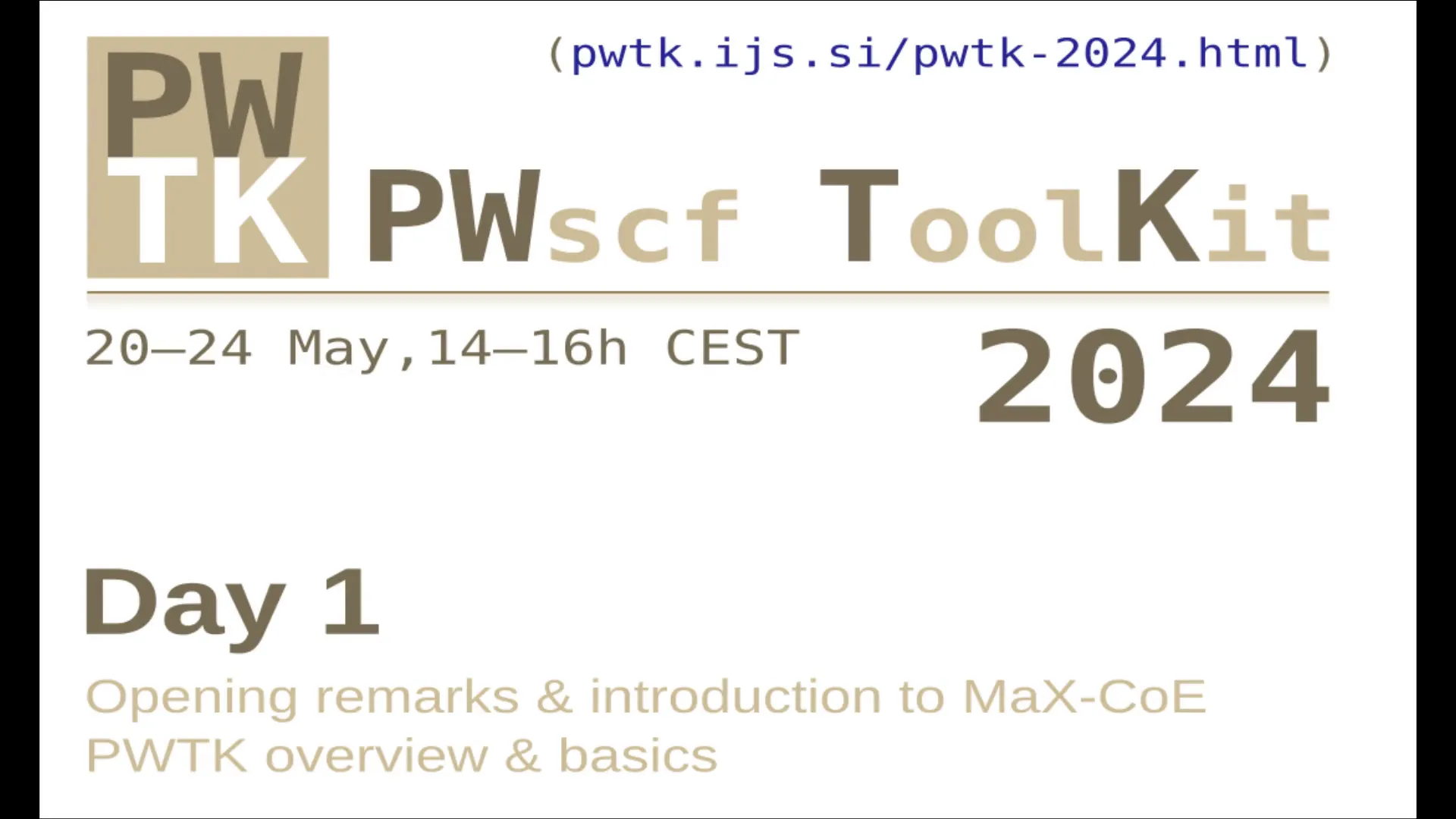 Thumbnail of PWTK-2024: An Online Tutorial