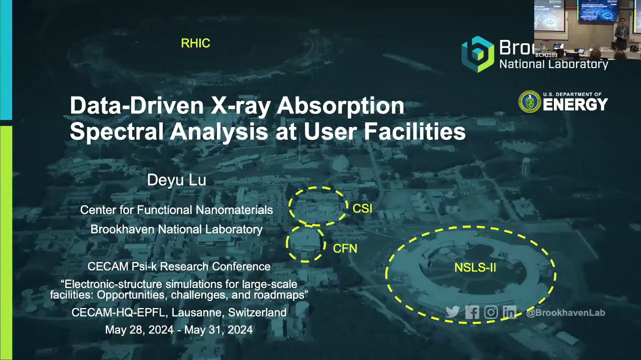 Thumbnail of Data-driven X-ray absorption spectral analysis at user facilities