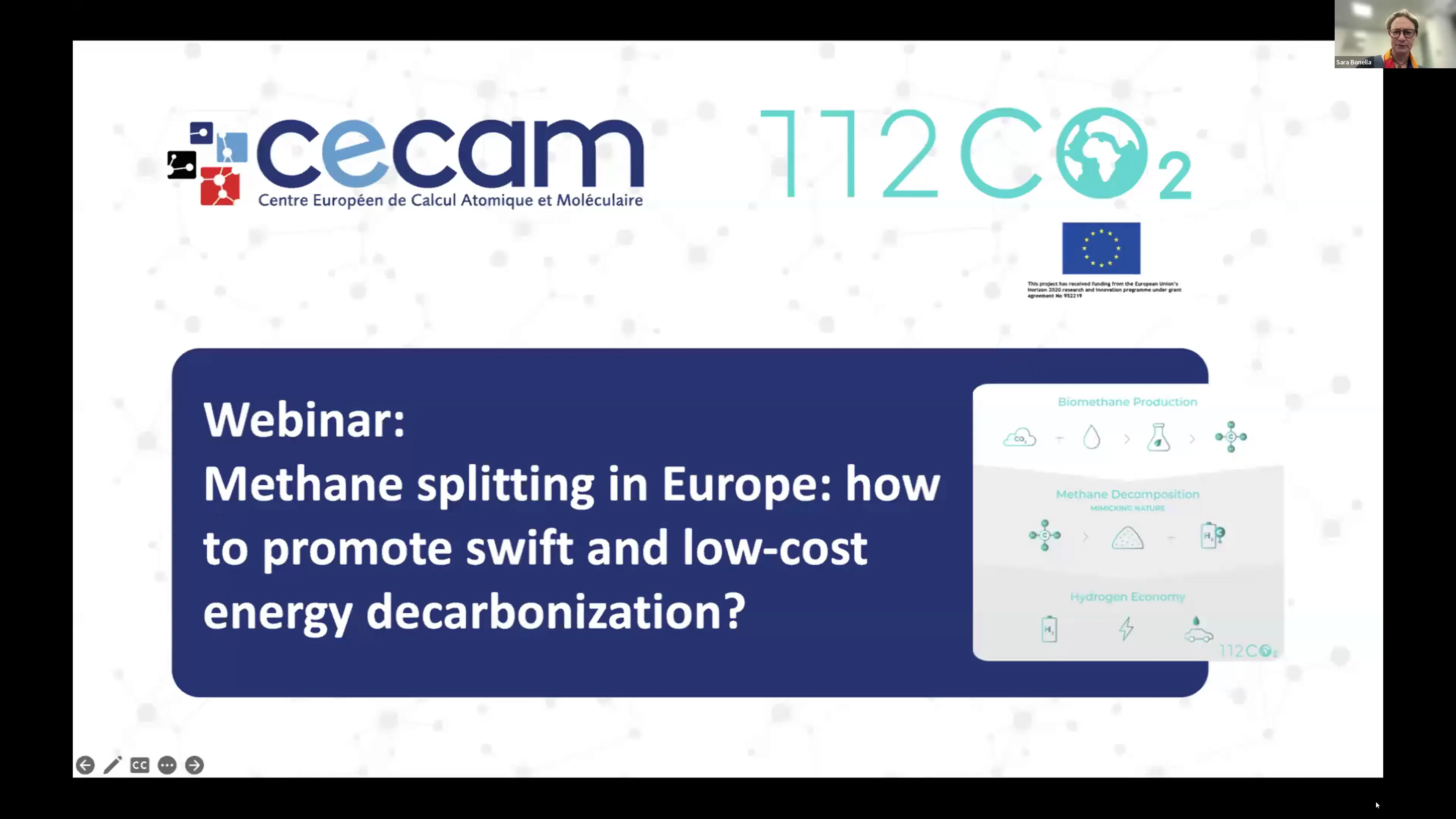 Thumbnail of 112CO2 - CECAM Webinar: Methane splitting in Europe: how to promote swift and low-cost energy decarbonization?