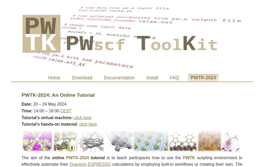 Thumbnail of PWTK-2024: An Online Tutorial